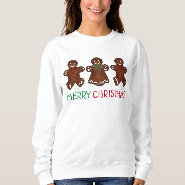 Moletom Feliz Natal Gingercake Men Cookshirt (Frente)