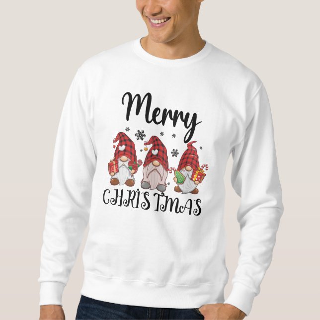 Moletom Feliz Natal Gnomies Gnomos de Natal  (Frente)