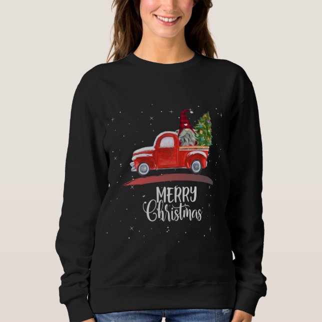 Moletom Feliz Natal Gnomo Red Truck (Frente)