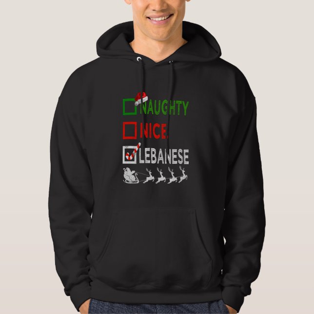 Moletom Feliz Natal Libanês Pijama Engraçado Sant (Frente)