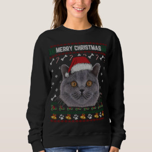Moletom Feliz Natal - Lover de Shorthair Britânico Cute Fe