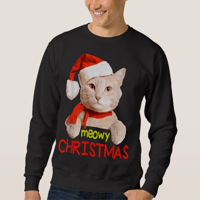 Moletom Feliz Natal Meowy Gatinho Xmas (Frente)