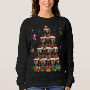 Moletom Feliz Natal Papais noeis de Cachorro Brittany Span