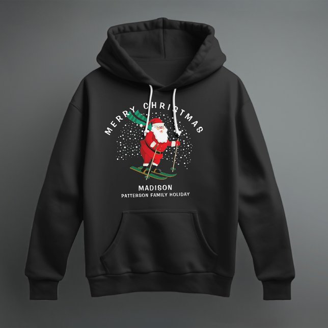 Moletom Feliz Natal - Papais noeis de esqui personalizados (Criador carregado)