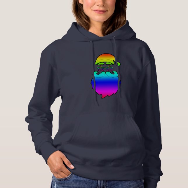 Moletom Feliz Natal Papais noeis Rainbow (Frente)