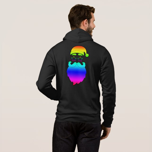 Moletom Feliz Natal Papais noeis Rainbow (Parte Traseira Completa)