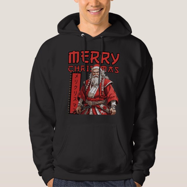 Moletom Feliz Natal, Papais noeis Samurai para Ele (Frente)