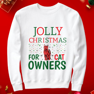 Moletom Feliz Natal Para Proprietários De Gato Personaliza