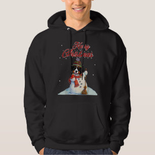 Moletom Feliz Natal - Pastor australiano Snowman Dog Lo