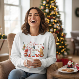 Moletom Feliz Natal Personagens de Natal Lindos Papai Noel