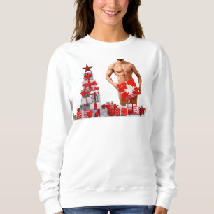 Moletom Feliz Natal SlipperyJoe presente vermelho branco p