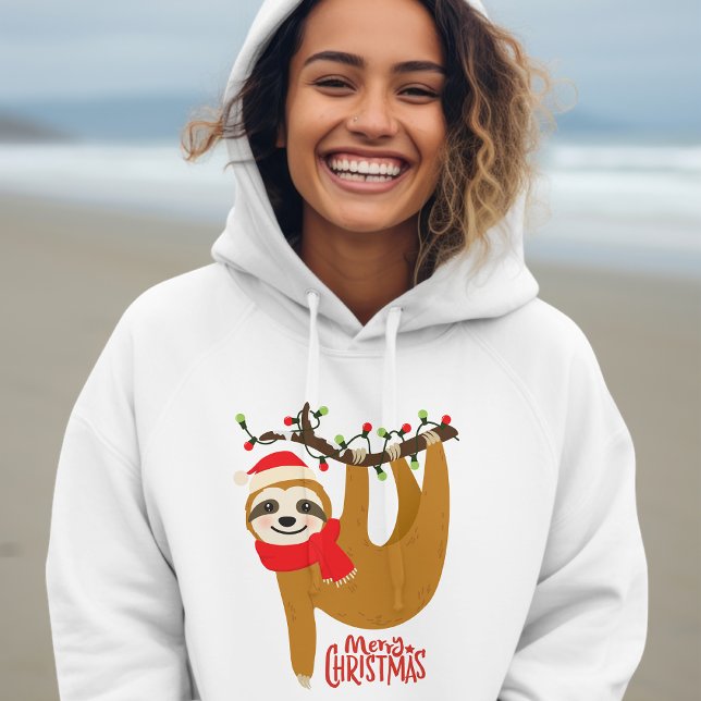Moletom Feliz Natal Sloth | Feriados (Criador carregado)