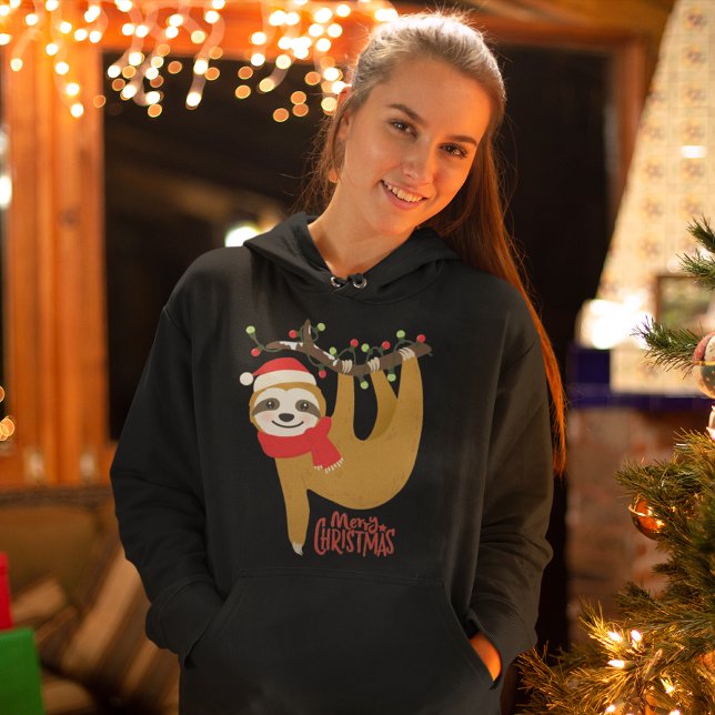 Moletom Feliz Natal Sloth | Feriados (Criador carregado)