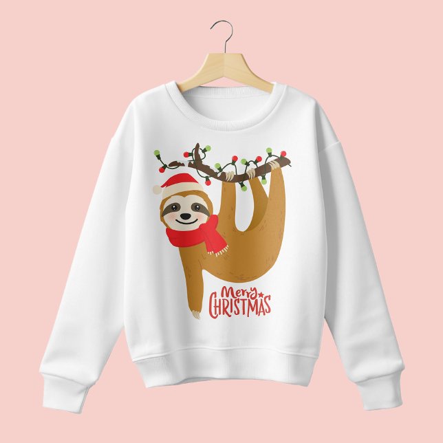 Moletom Feliz Natal Sloth | Feriados (Criador carregado)
