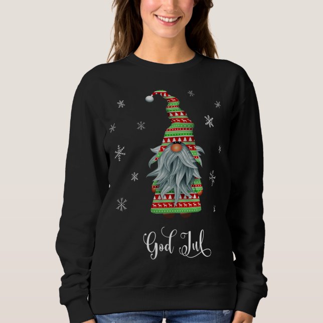 Moletom Feliz Natal Sueco Deus Jul Tomte Gnomo (Frente)