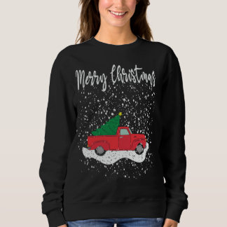 Moletom Feliz Natal Tee Red Truck Árvore de Natal