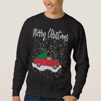 Moletom Feliz Natal Tee Red Truck Árvore de Natal