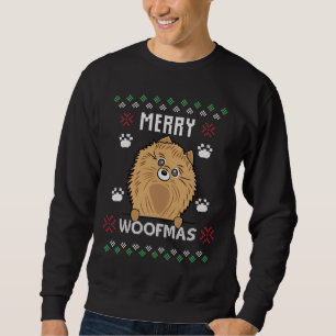 Moletom Feliz Natal Woofmas Pomeranian Dog Fegly