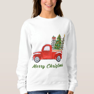 Moletom Feliz Natal Xadrez Leopardo Vermelho T