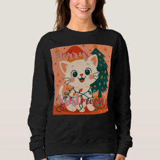 Moletom Feliz Natalgatinhos! Santa Gato Fofo e Divertido