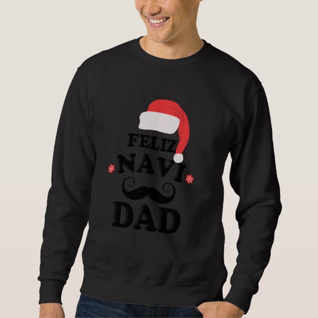 Moletom Feliz Navi Pai Engraçado Padre Mustache (Frente)