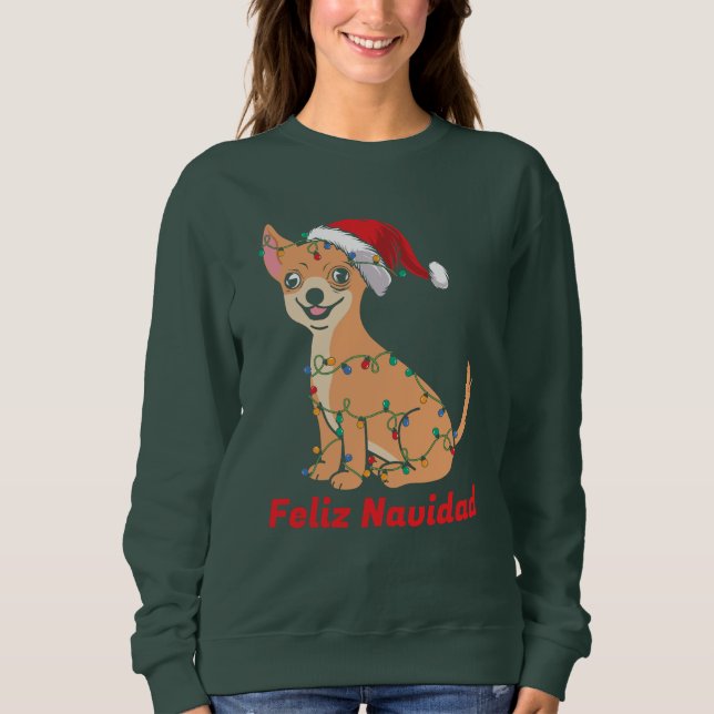 Moletom Feliz Navidad Chihuahua (Frente)