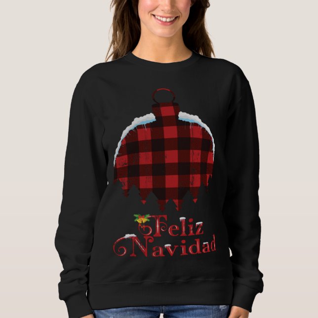 Moletom Feliz Navidad Family Matching Spanish Christmas Re (Frente)
