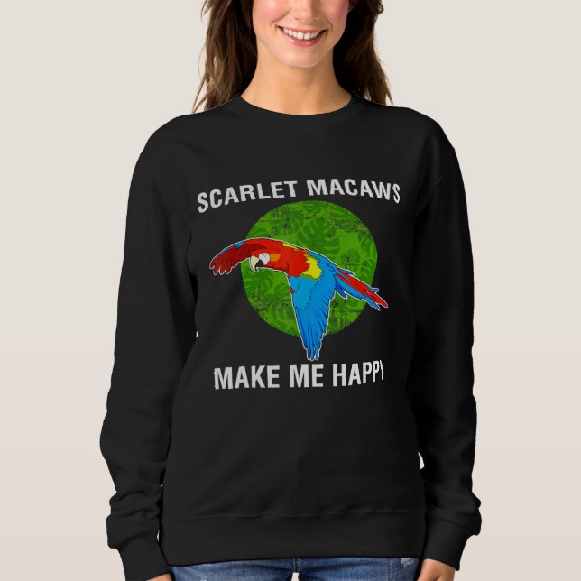 Moletom Feliz Papagaio Scarlet Macaw (Frente)