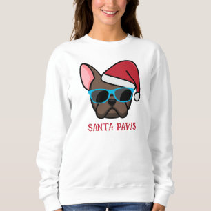 Moletom Feliz Papai noel Castanho e Francês Natal