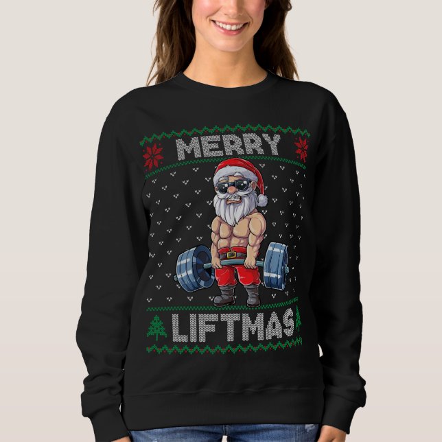 Moletom Feliz Papais noeis de Liftmas Malhação de Levantam (Frente)