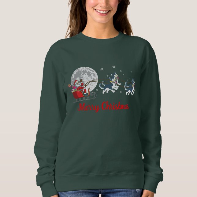 Moletom Feliz Papais noeis De Natal E Rouco (Frente)