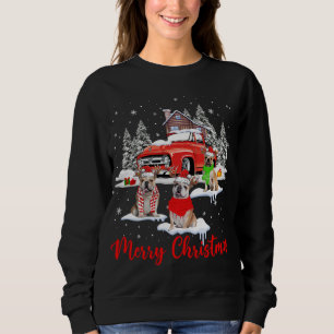 Moletom Feliz Papais noeis De Natal Reindeer Bulldog Com T