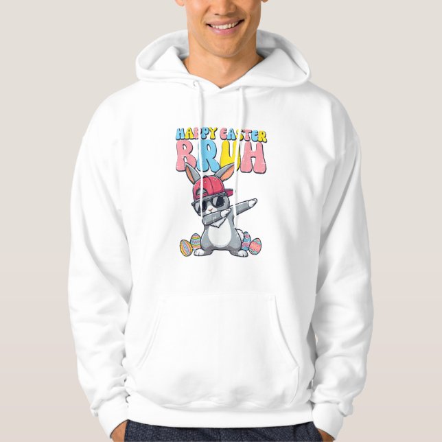 Moletom Feliz Páscoa Bruh Bunny Dab Rabbit Dança Meninos C (Frente)