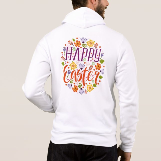 Moletom Feliz Páscoa com Flores de Primavera-23143 (Verso)