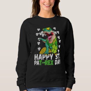 Moletom Feliz Pat Trex Dia de São Patrício Dinossaur Trex 