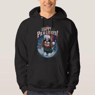 Moletom Feliz Pawliday Cavalier Rei Charles Spaniel Xmas