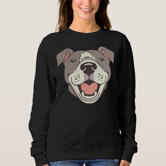 Moletom Feliz Pit Bulls Paws Em Vermelho (Frente)