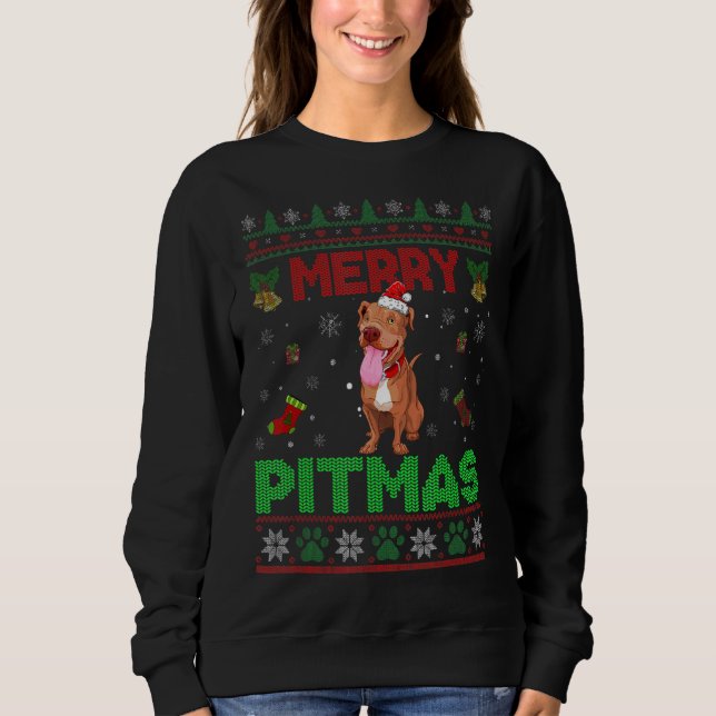 Moletom Feliz Pitmas Engraçado Touro de Natal (Frente)