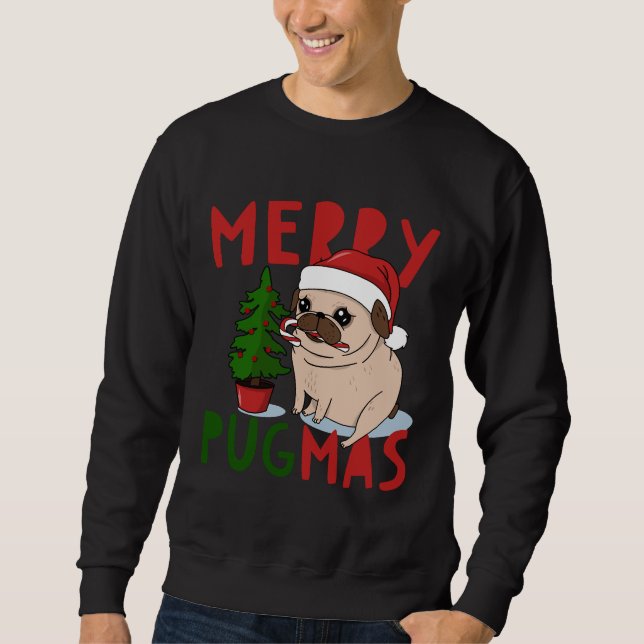 Moletom Feliz Pugmas Enxuca Natal Clássica T-Shirt 5 (Frente)