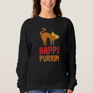 Moletom Feliz Purim Idea Engraçado Gato Hebraico Judeu H