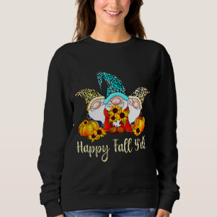 Moletom Feliz Queda Os Gnomos Pumpkin Outono Obrigados de