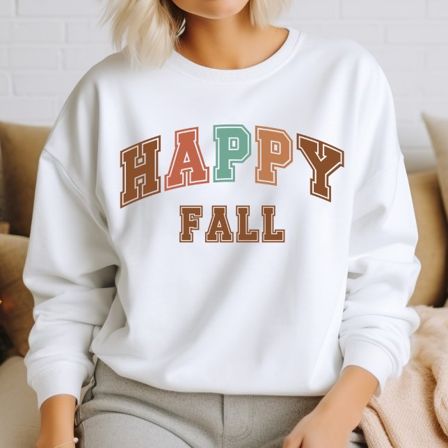 Moletom Feliz Queda Tendência Autumn Varsity Sweatshirt (Criador carregado)