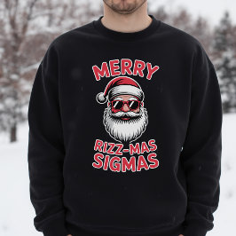 Moletom Feliz Rizz-Natal Sigmas Meme do Gen Z Papai Noel