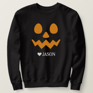 Moletom Feliz rosto de abóbora assustador do Halloween