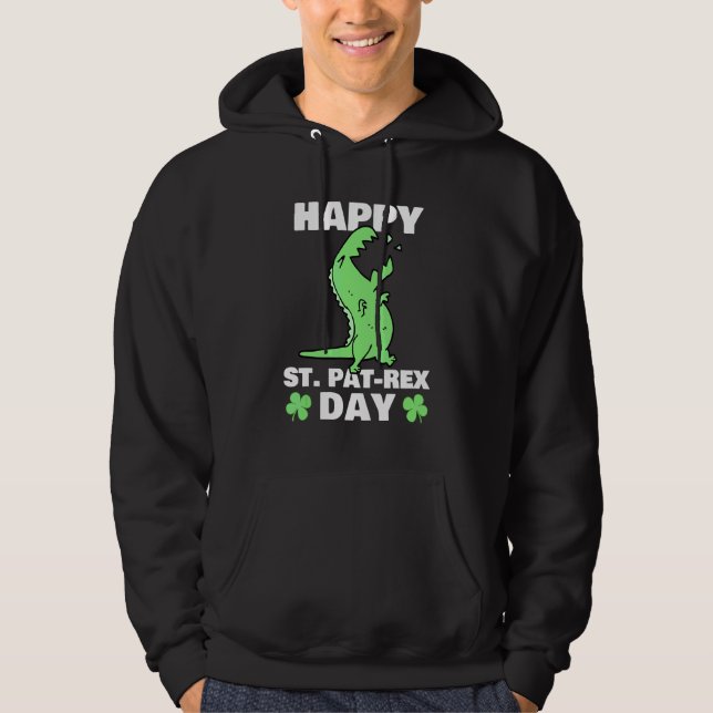 Moletom Feliz Rua no Rex Dinossaur Saint Patrick, Dia de S (Frente)