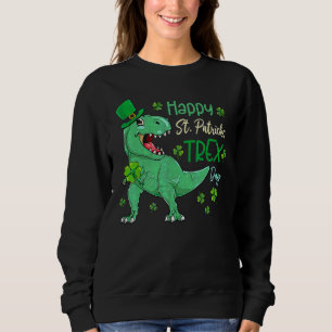 Moletom Feliz Rua no T Rex Saint Patrick Dinosaur Bo