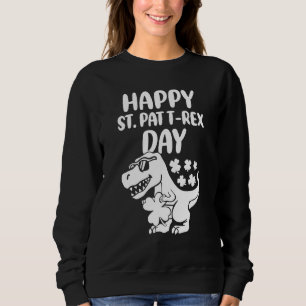 Moletom Feliz Rua no Trex Day Dino Rua Patrick S Day Toddl