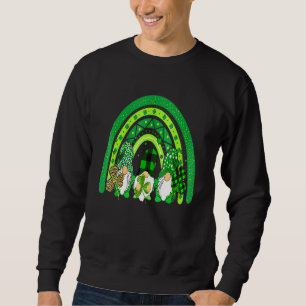 Moletom Feliz Rua Patrick S Day Gnomos Rainbow Lucky Clove