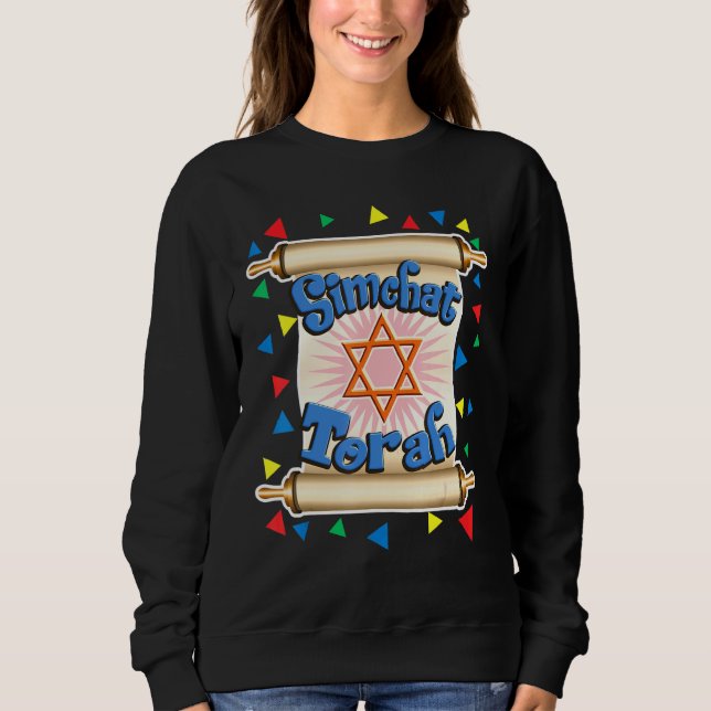 Moletom Feliz Simchat Torah Para Homens Mulheres Crianças  (Frente)