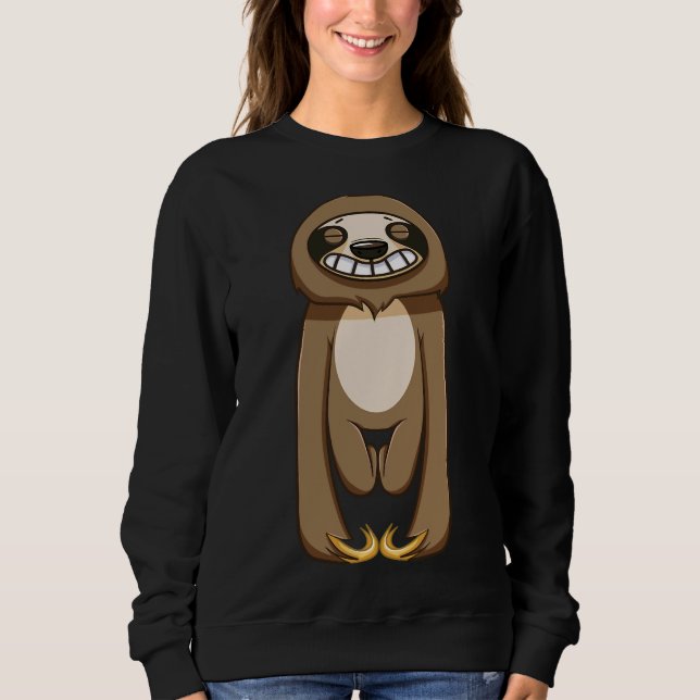 Moletom Feliz Sloth Cute Sloth Feita (Frente)